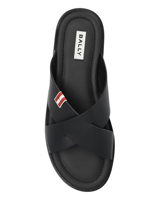 Bally White Leather Slides Glorany for men
