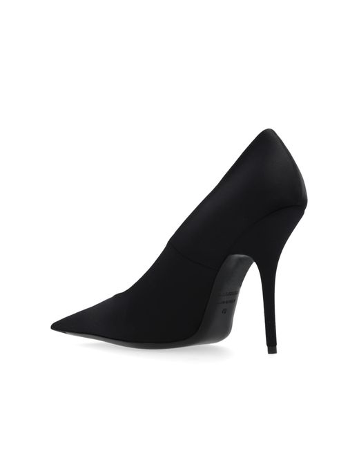 Balenciaga Black 'knifee Pump' Stiletto Pumps,