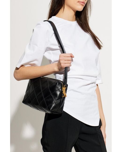 Tory Burch Black Shoulder Bag "Fleming Soft Large"