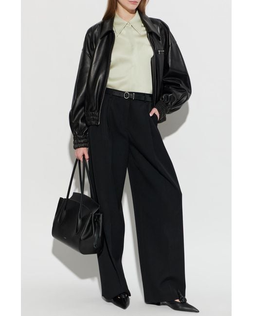 Jil Sander White Loose-Fit Satin Shirt