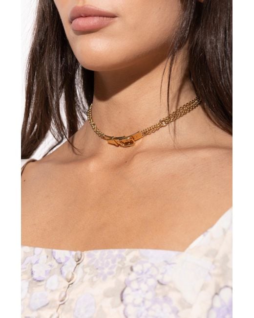 Chloé Metallic Brass Choker