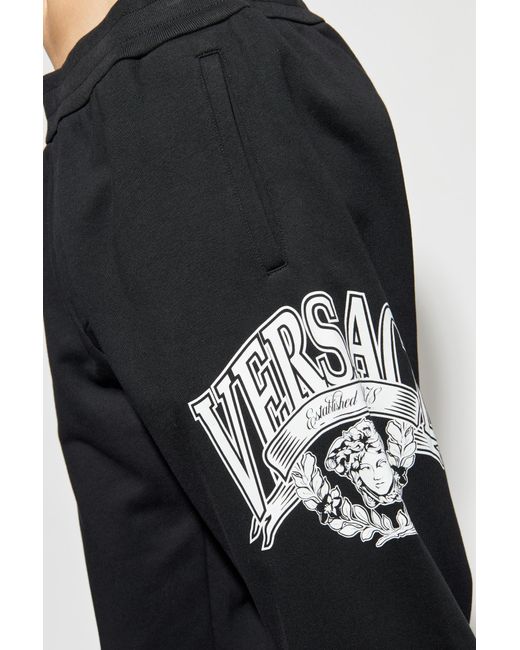 Versace Black Sweatshirt With Print for men