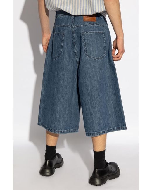 Etro Blue Denim Shorts, for men