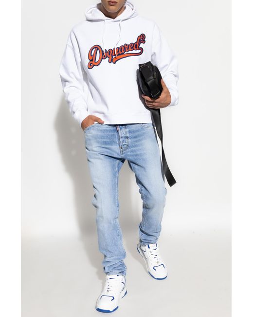 DSquared² White Hoodie for men