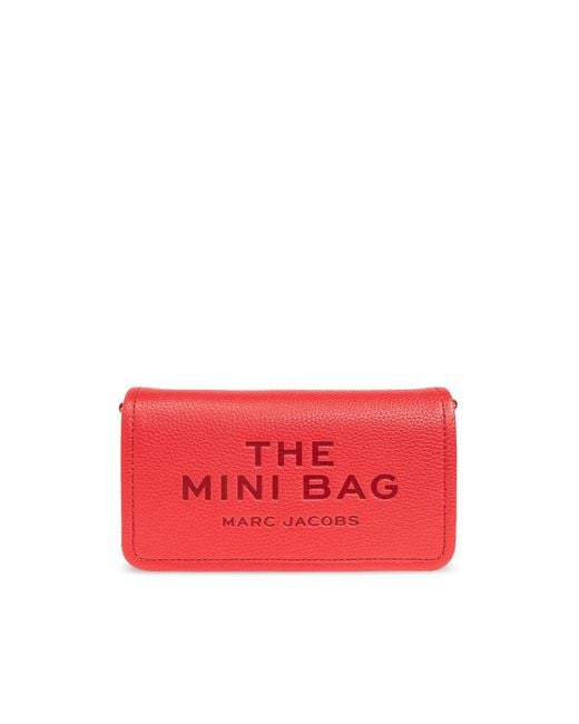 Marc Jacobs Red Grainy Leather Mini Shoulder Bag