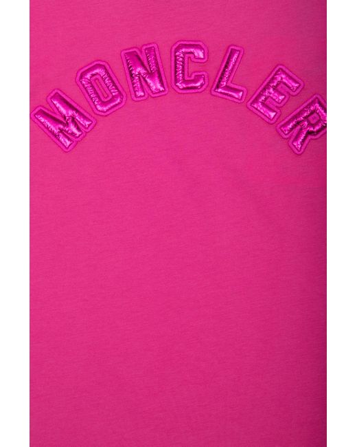 Moncler Tshirt With Long Sleeves in Pink Lyst