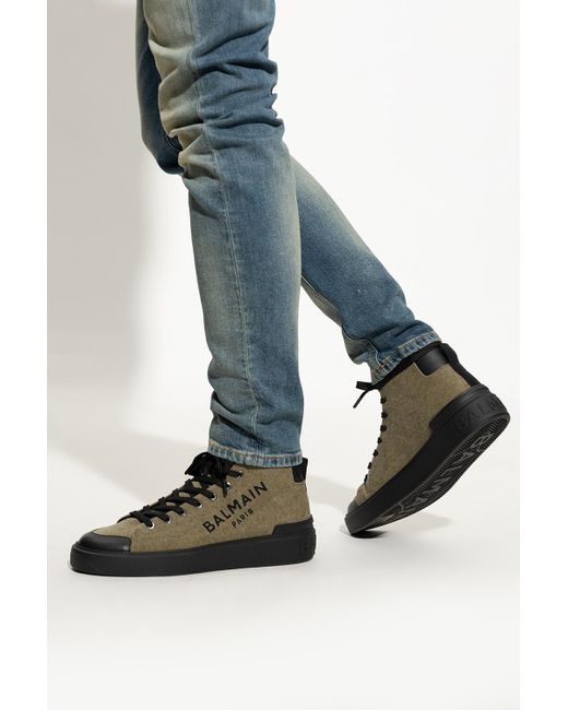Balmain 'b-court' Sneakers in Green for 