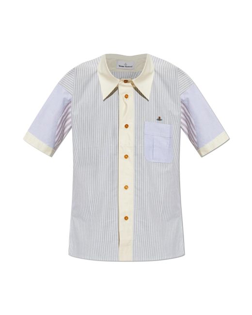 Vivienne Westwood White Striped Shirt for men