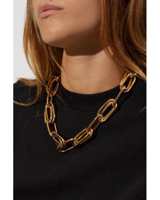 Balenciaga Metallic Brass Necklace