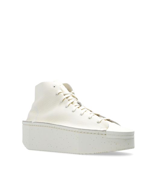 Y-3 White 'kyasu Hi' Platform Sneakers, for men