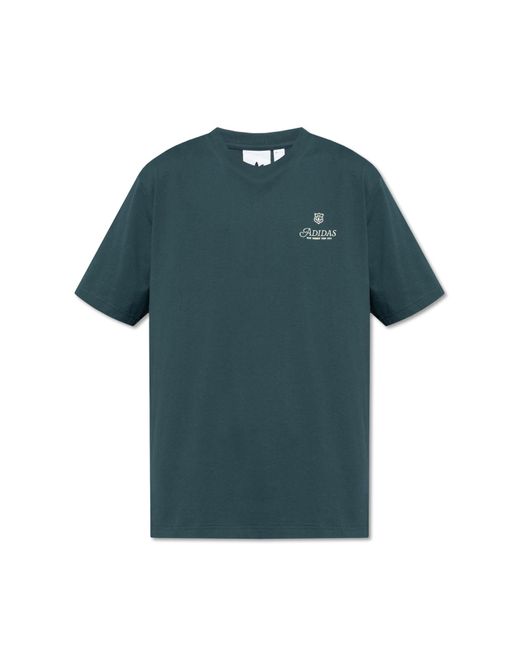 Adidas Originals Green T-shirt With Logo, for men