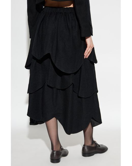 Comme des Garçons Black Asymmetrical Skirt
