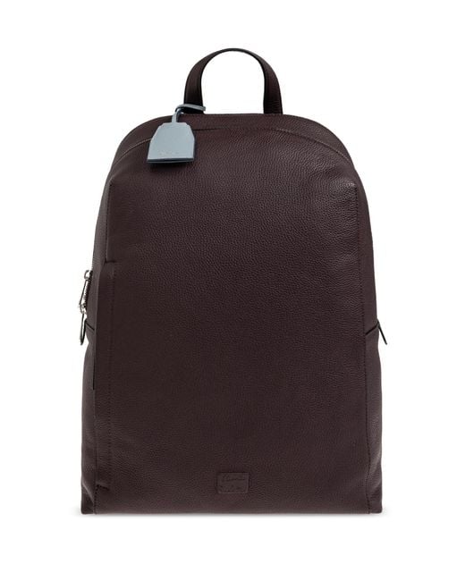 Paul Smith Black Leather Backpack for men
