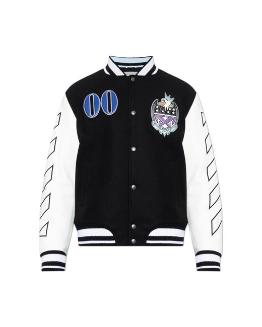 Off-White c/o Virgil Abloh Black Insulated 'Bomber' Jacket for men