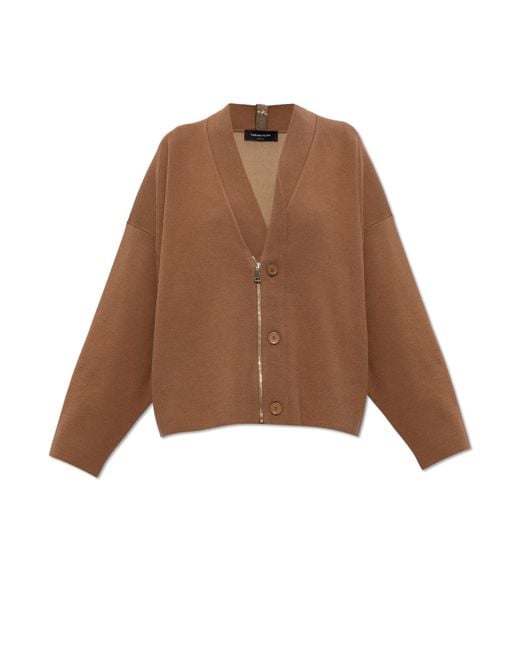 Fabiana Filippi Brown V-Neck Cardigan