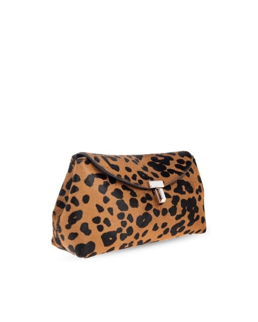 Totême  Brown Clutch Bag 'T-Lock Mini'