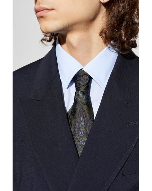 Etro Black Silk Tie for men