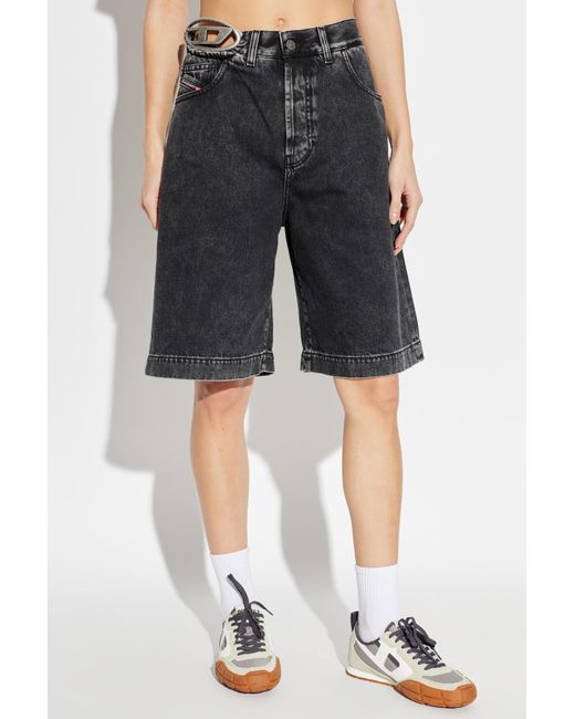 DIESEL Black 'De-Sire-Short-S2' Denim Shorts