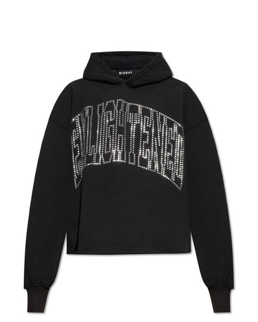 M I S B H V Black Sweatshirt With Application for men