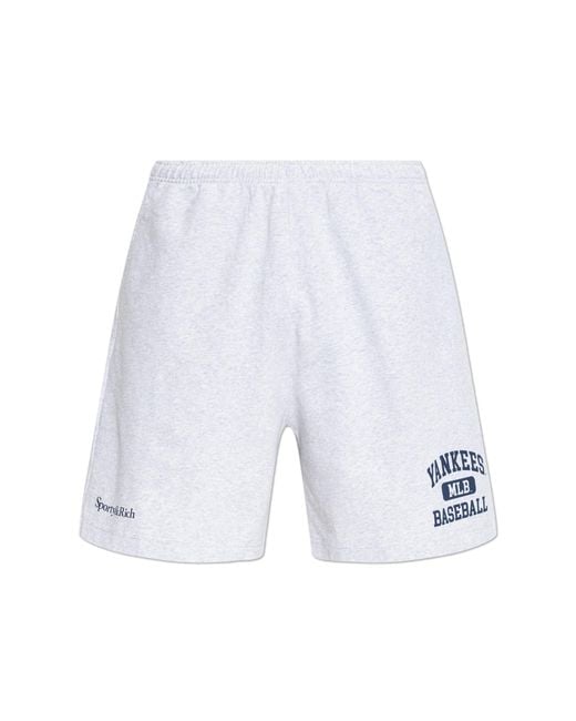 Sporty & Rich White Shorts From The '47 & The New York Yankees' Collection