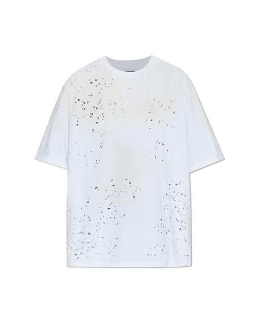 Amiri White T-Shirt With Logo for men