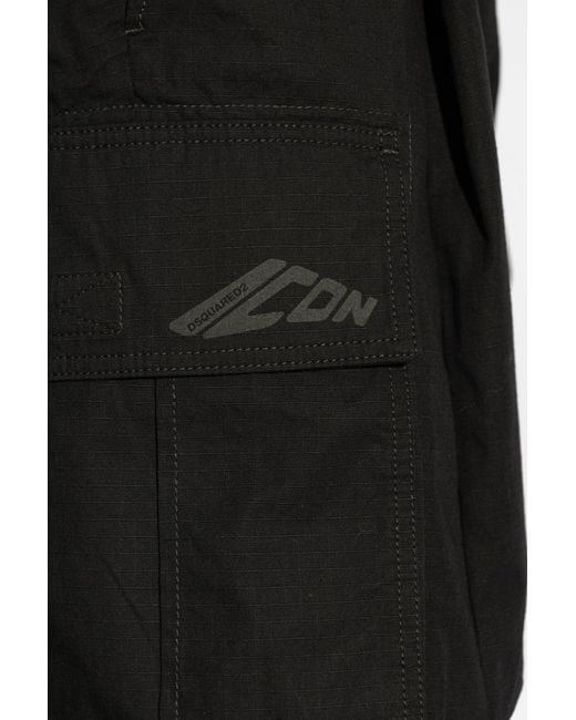 DSquared² Black Cargo Pants for men