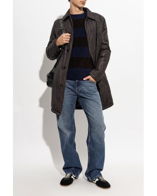 Etro Gray Patterned Coat for men