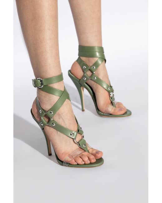 DSquared² Green Heeled Sandals