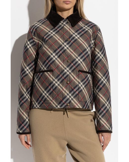 Burberry Natural Plaid Pattern Jacket