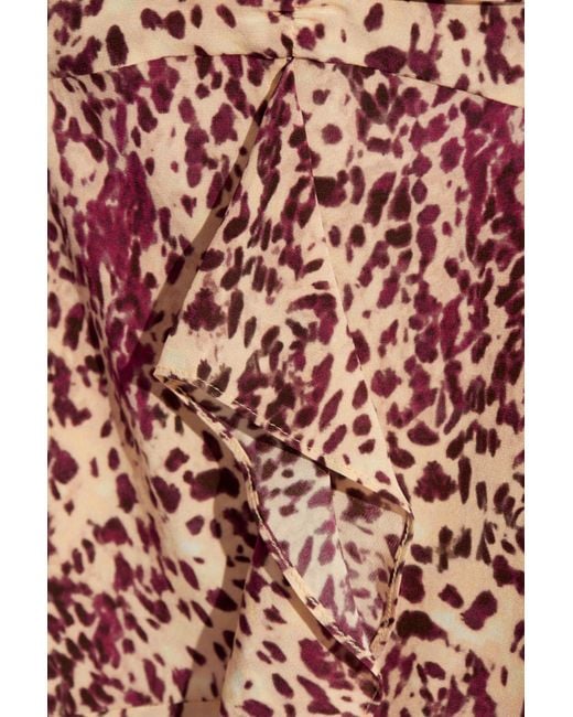 Isabel Marant Red Silk Skirt Ozany
