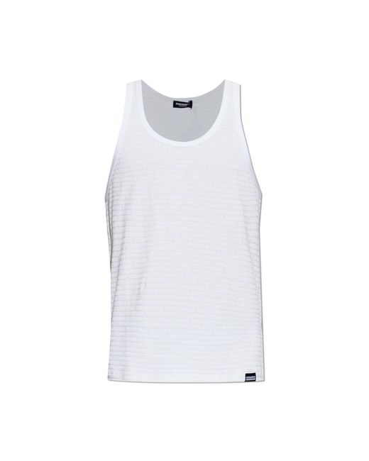 DSquared² White Sleeveless Lingerie Top for men