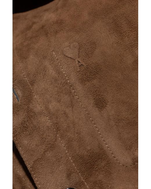 AMI Brown Suede Jacket for men