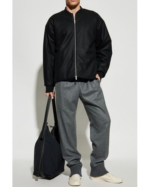 Jil Sander Black Wool "Bomber" Jacket for men