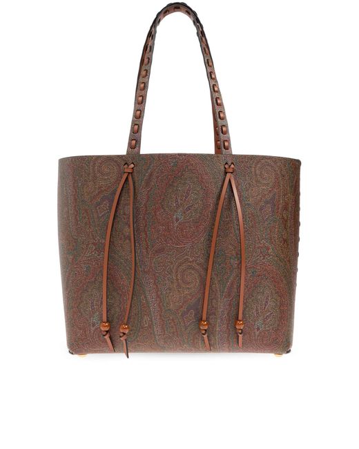 Etro Brown Shopper-Type Bag