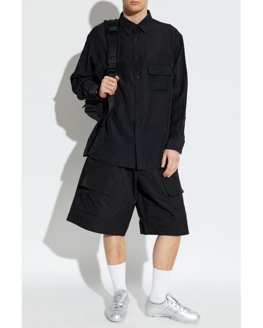 Y-3 Black Shirt With Pockets for men