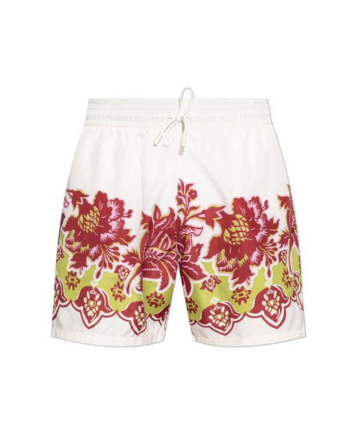 Etro Red Swim Shorts for men