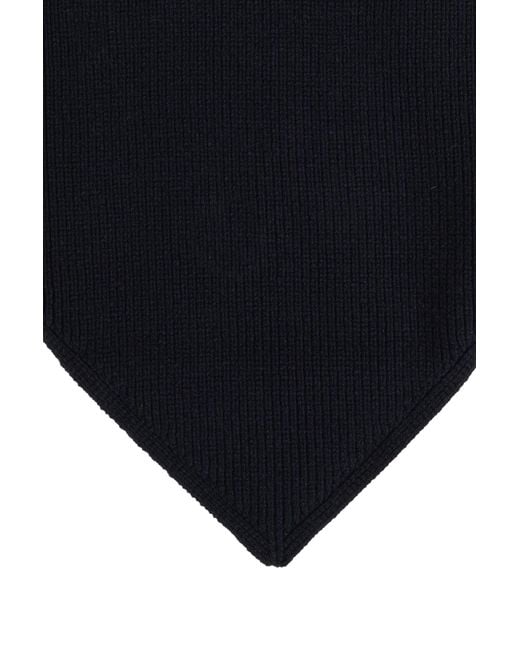 Studio Nicholson Black Wool Scarf 'Pythagoras'