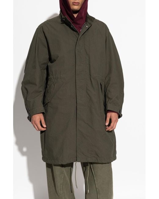 Givenchy Green Parka With Logo for men