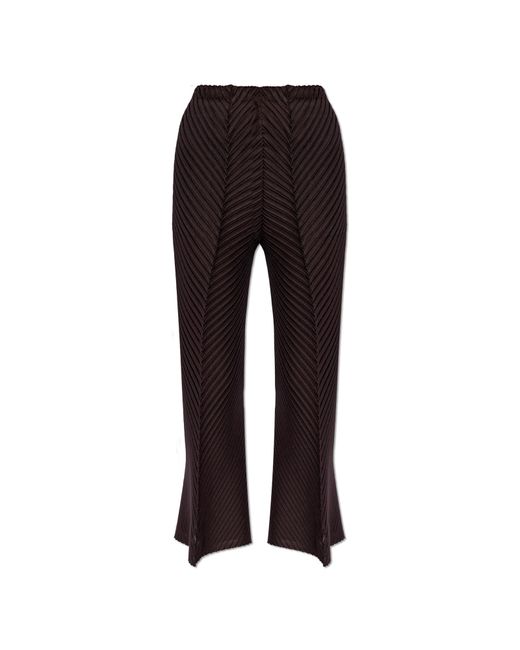 Issey Miyake Brown Pleated Trousers