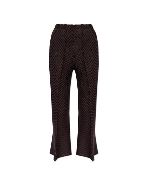 Issey Miyake Brown Pleated Trousers