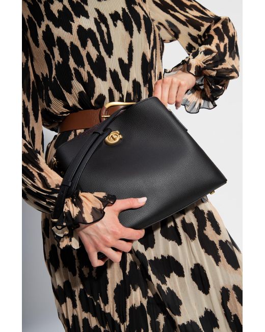 coach willow shoulder bag black
