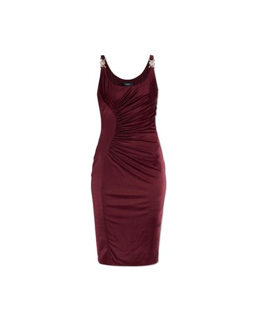 Versace Red Draped Dress