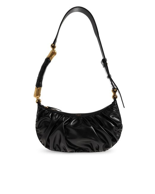Balmain Black 'Ébène' Hobo Shoulder Bag