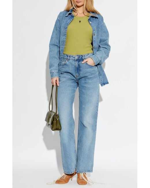 AMI Blue Jeans With Logo