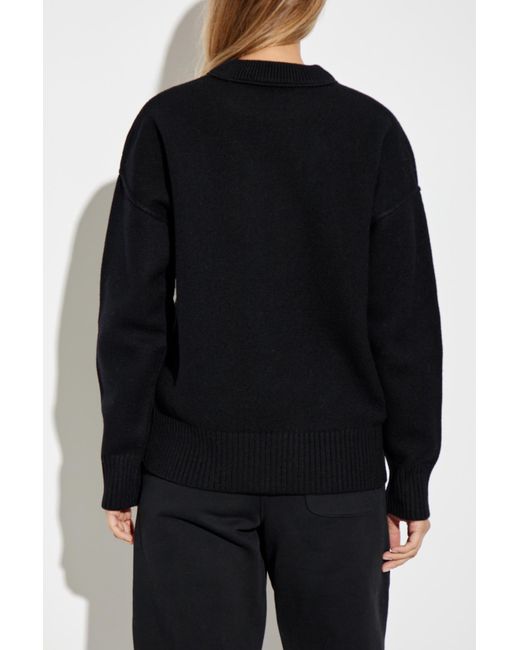 AMI Black Cotton Sweatpants