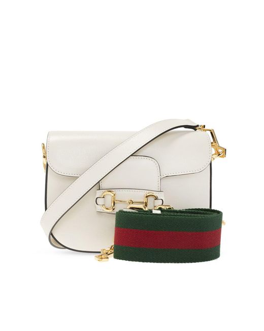 Gucci 'horsebit 1955 Mini' Shoulder Bag in White Lyst