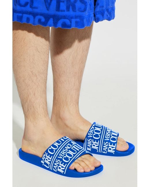 Versace Jeans Couture Blue Rubber Flip-Flops for men