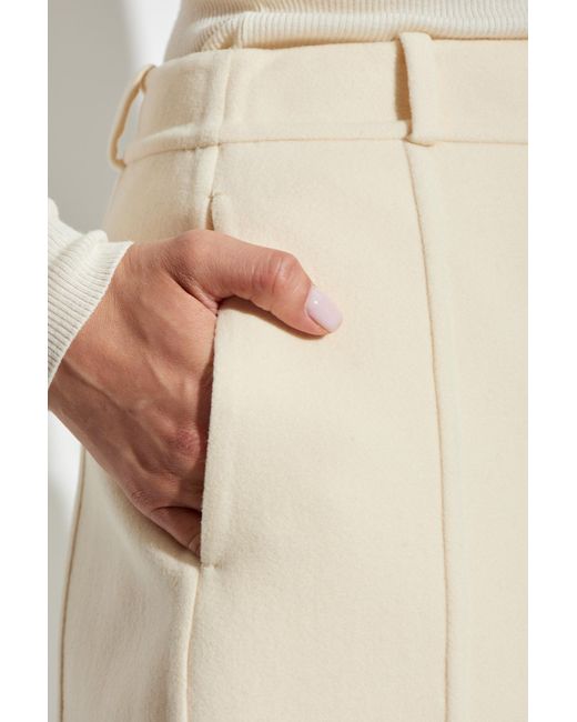 Jil Sander Natural Wool Skirt