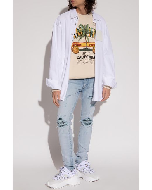 Amiri Denim Skinny Jeans in Light Blue 