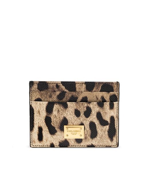 Dolce & Gabbana Black Animal Motif Card Holder
